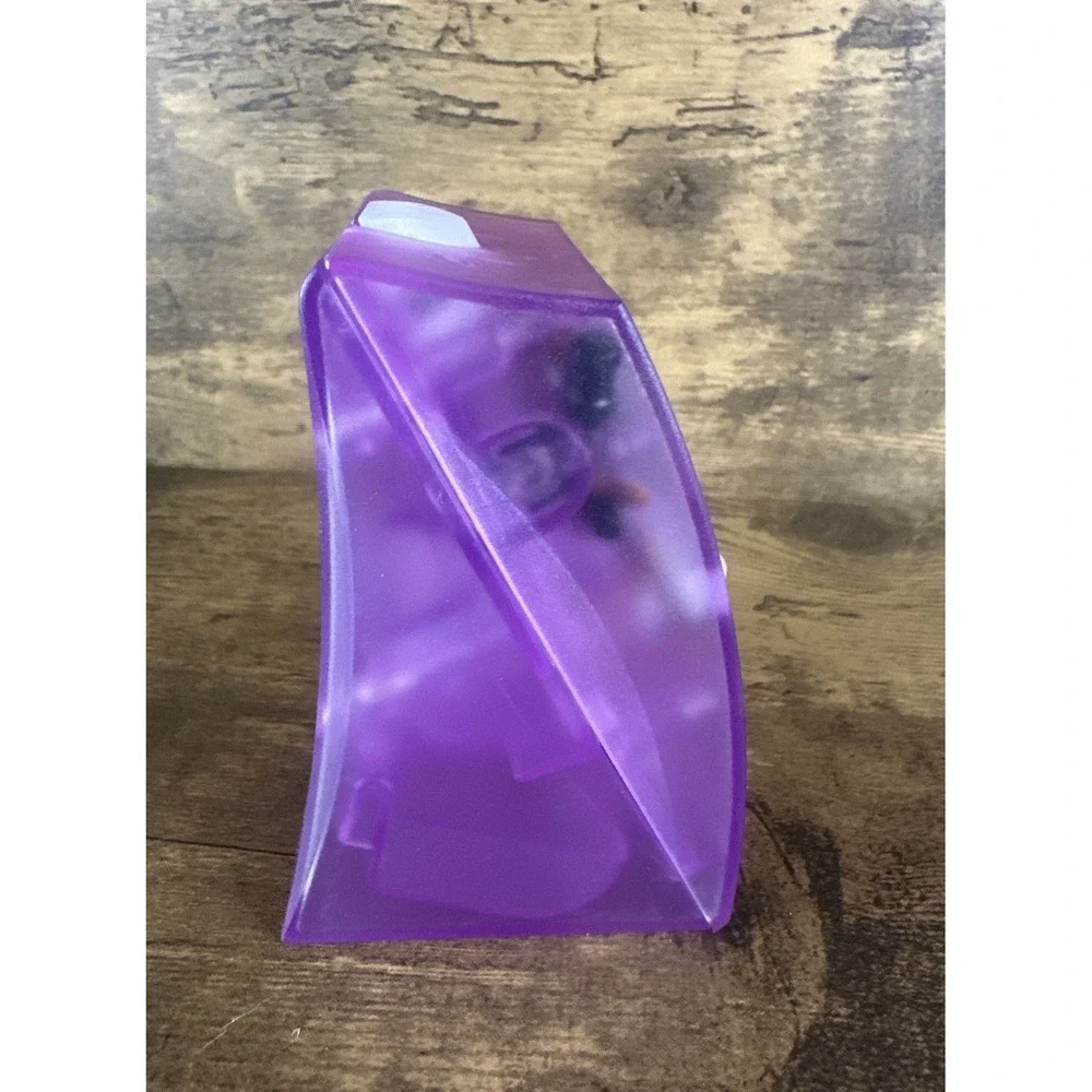 Vintage Purple See Through Pharmaceutical Desk Clock Tested And Working Clean